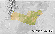 Satellite 3D Map of Yongning, lighten, desaturated