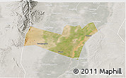 Satellite 3D Map of Yongning, lighten, semi-desaturated