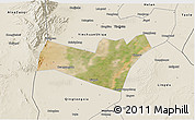 Satellite 3D Map of Yongning, shaded relief outside