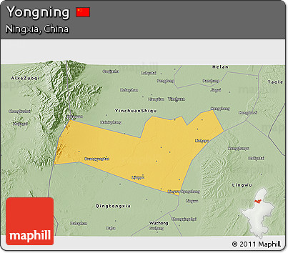 Savanna Style 3D Map of Yongning