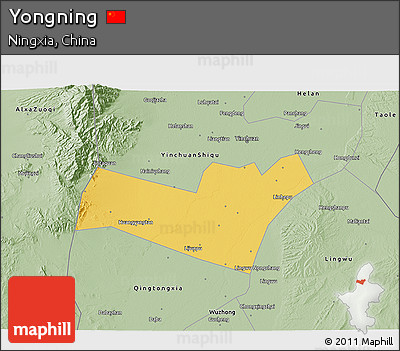 Savanna Style 3D Map of Yongning