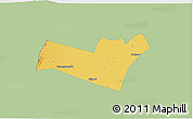 Savanna Style 3D Map of Yongning, single color outside