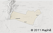 Shaded Relief 3D Map of Yongning, lighten, semi-desaturated
