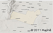 Shaded Relief 3D Map of Yongning, semi-desaturated