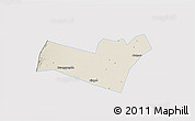 Shaded Relief 3D Map of Yongning, single color outside