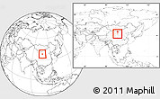 Blank Location Map of Yongning, within the entire country