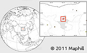 Blank Location Map of Yongning, highlighted parent region