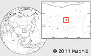 Blank Location Map of Yongning
