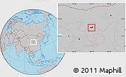 Gray Location Map of Yongning