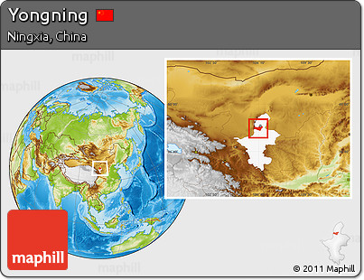 Physical Location Map of Yongning, highlighted parent region