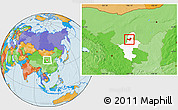 Political Location Map of Yongning, highlighted parent region