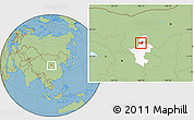 Savanna Style Location Map of Yongning, highlighted parent region