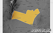 Physical Map of Yongning, darken, desaturated