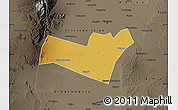 Physical Map of Yongning, darken, semi-desaturated