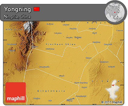 Physical Map of Yongning