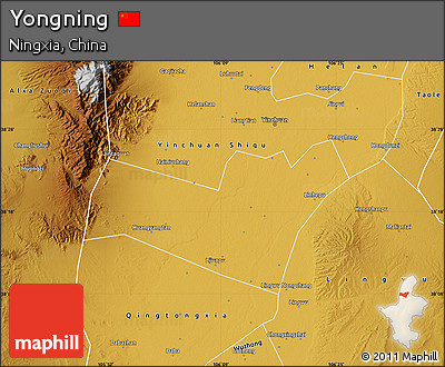Physical Map of Yongning