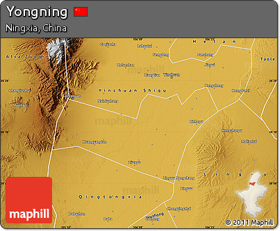 Physical Map of Yongning