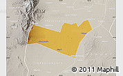 Physical Map of Yongning, lighten, semi-desaturated