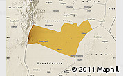 Physical Map of Yongning, shaded relief outside