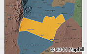 Political Map of Yongning, darken, semi-desaturated
