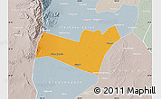 Political Map of Yongning, lighten, semi-desaturated