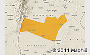 Political Map of Yongning, shaded relief outside