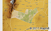 Satellite Map of Yongning, physical outside