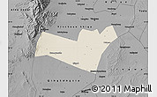 Shaded Relief Map of Yongning, darken, desaturated