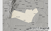 Shaded Relief Map of Yongning, darken, semi-desaturated