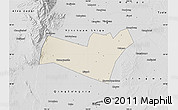 Shaded Relief Map of Yongning, desaturated