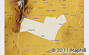 Shaded Relief Map of Yongning, physical outside