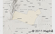 Shaded Relief Map of Yongning, semi-desaturated
