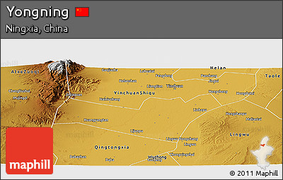 Physical Panoramic Map of Yongning