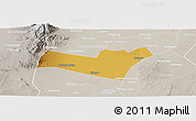 Physical Panoramic Map of Yongning, lighten, semi-desaturated