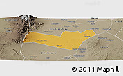 Physical Panoramic Map of Yongning, semi-desaturated