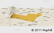 Physical Panoramic Map of Yongning, shaded relief outside