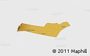 Physical Panoramic Map of Yongning, single color outside