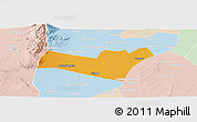 Political Panoramic Map of Yongning, lighten