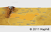 Political Panoramic Map of Yongning, physical outside