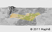 Satellite Panoramic Map of Yongning, desaturated