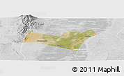 Satellite Panoramic Map of Yongning, lighten, desaturated