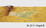 Satellite Panoramic Map of Yongning, physical outside