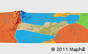 Satellite Panoramic Map of Yongning, political outside