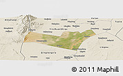 Satellite Panoramic Map of Yongning, shaded relief outside