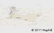Shaded Relief Panoramic Map of Yongning, lighten