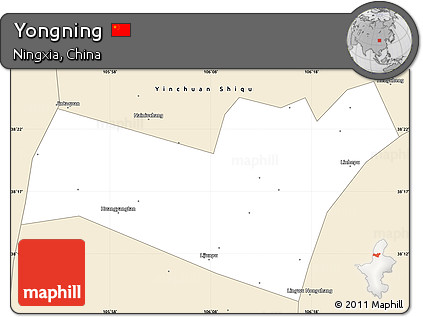 Classic Style Simple Map of Yongning