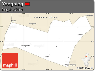 Classic Style Simple Map of Yongning