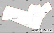 Gray Simple Map of Yongning, cropped outside