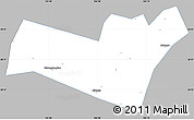 Gray Simple Map of Yongning, single color outside