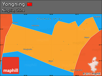 Political Simple Map of Yongning